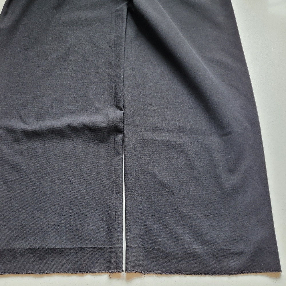 SM Ron Leal Black Wool Wide Leg Pants High Waist Made in Canada - Picture 11 of 12